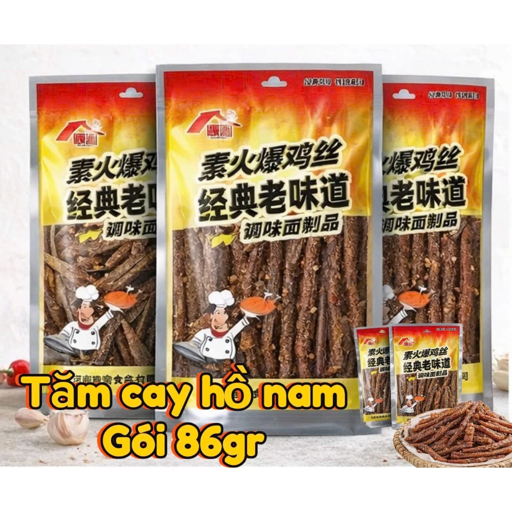 COMBO 3GÓI TĂM CAY HỒ NAM 86G – CAY TÊ ĐẬM VỊ – ĂN LÀ GHIỀN