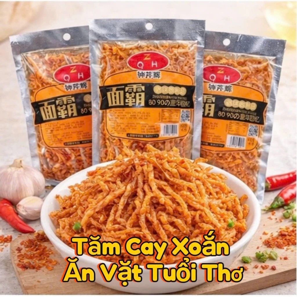 Combo 5Gói Tăm Cay Xoắn Ăn Vặt Tuổi Thơ – Giòn Dai Cay Thơm Cực Cuốn