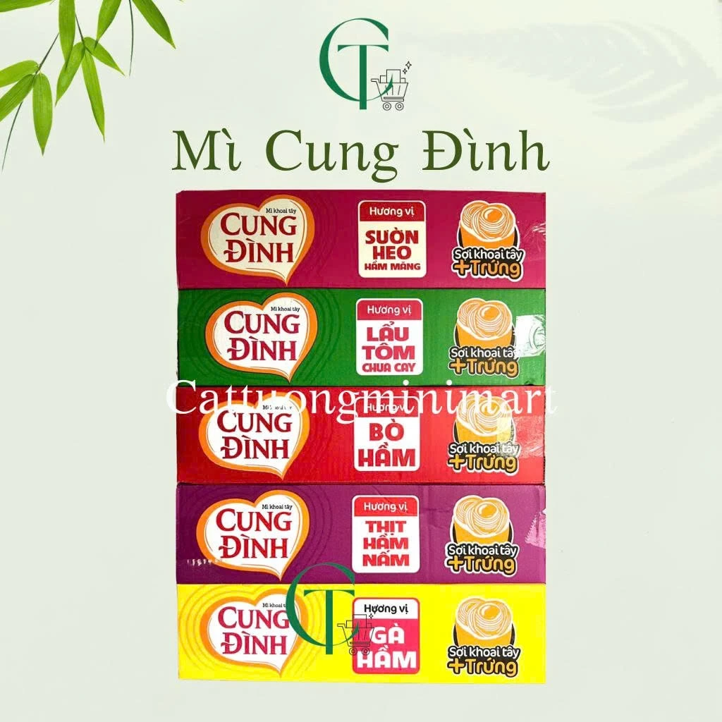 Thùng mì 30 gói Cung Đình nhiều vị của Cattuongmimimart