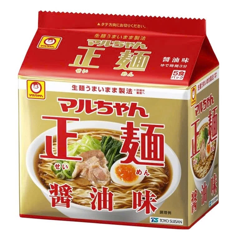 [MADE IN JAPAN] Túi 5 Gói Mì Không Chiên Maruchan Vị Nước Tương 525g