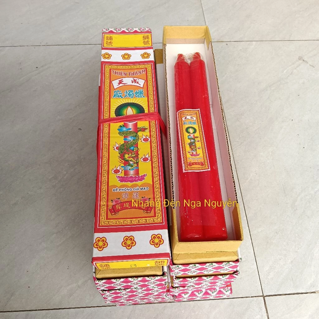 (Combo 10 Hộp)Đèn Cầy Bế Quan/Nến Cặp Lớn Giá sỉ
