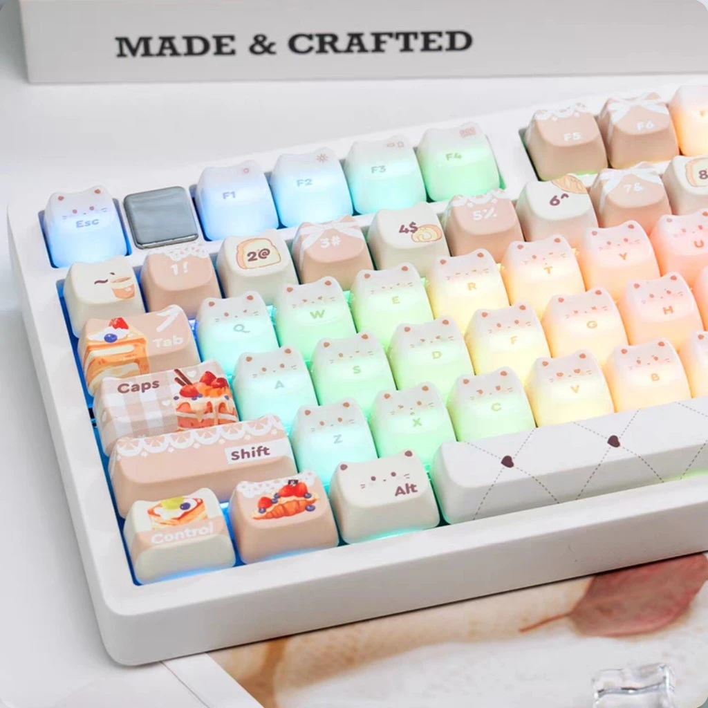 Keycap Baking Cake MAO Profile PBT Dyesub Keycap Maorbeng Bàn Phím Cơ 61 68 75 84 98 TKL - Polabe