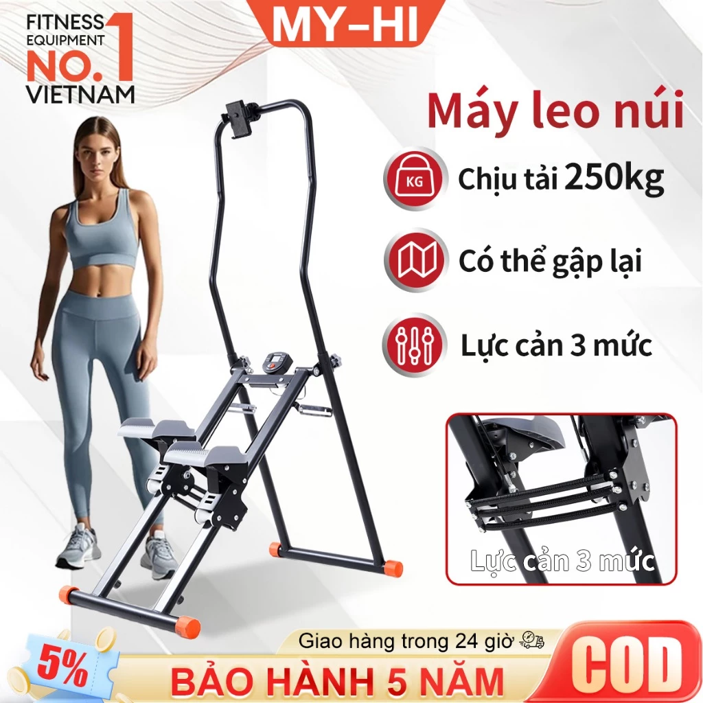 Máy leo núi tại nhà,có thể gấp gọn,màn hình LED,tải trọng 250kg,máy tập thể dục tại nhà,máy chạy bộ
