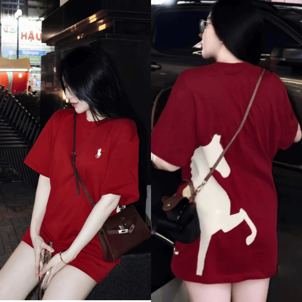 Áo Thun Ngựa 2 Mặt Nam Unisex Dày Dặn Không Xù Full Tag Mác Thoáng Mát [Ảnh Thật]
