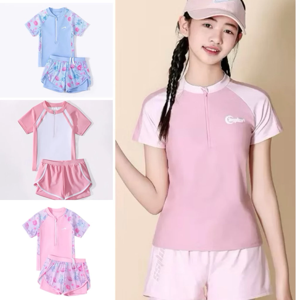 Đồ bơi bé gái áo ngắn tay quần đùi size 13-65kg, sét đồ bơi cho mẹ và bé, bikini bé gái size đại
