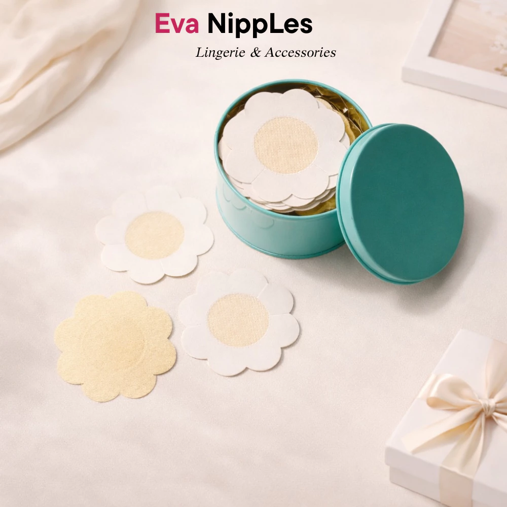 Miếng dán ngực Eva Bra hộp dán ti giấy 60 miếng đi biển thoải mái nhỏ gọn tiện lợi thay áo ngực - 307