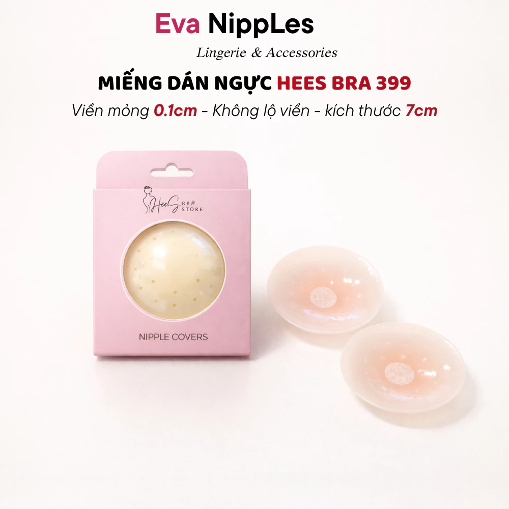 Miếng Dán Silicone Siêu Mỏng Thông Hơi Không Lộ Viền Không Lộ Màu Evabra Hees389