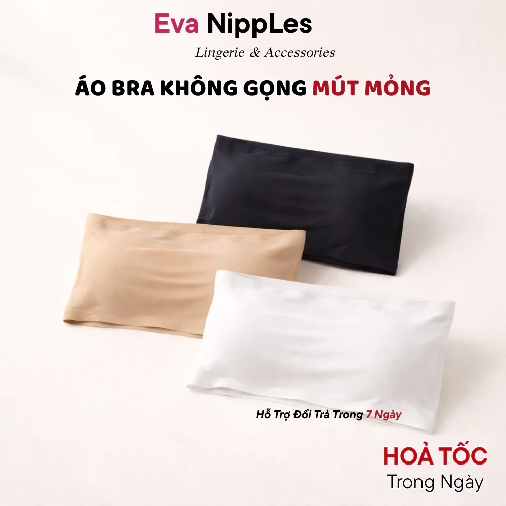 [FORM NHỎ] Áo Bra Su Eva Bra Không Dây Có Mút Đệm Nâng Ngực - 8883