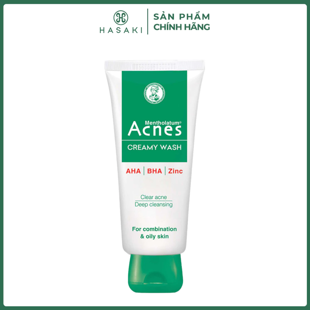 Kem Rửa Mặt Giúp Ngừa Mụn Acnes Creamy Wash Hasaki Sản Phẩm Chính Hãng
