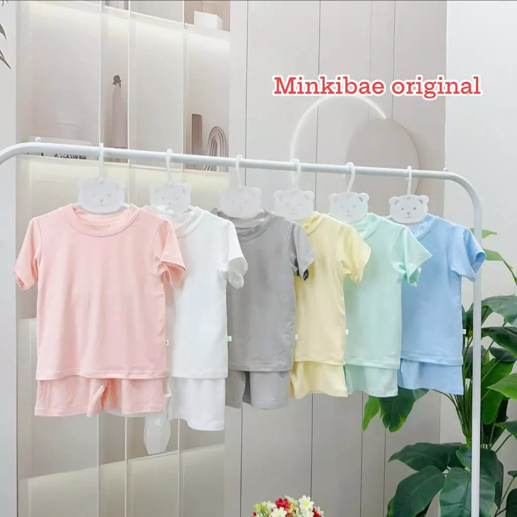 [Chất đẹp] Bộ cộc thun lạnh MinkiBae Formal Basic cho bé từ 5-14kg mềm mát mặc hè
