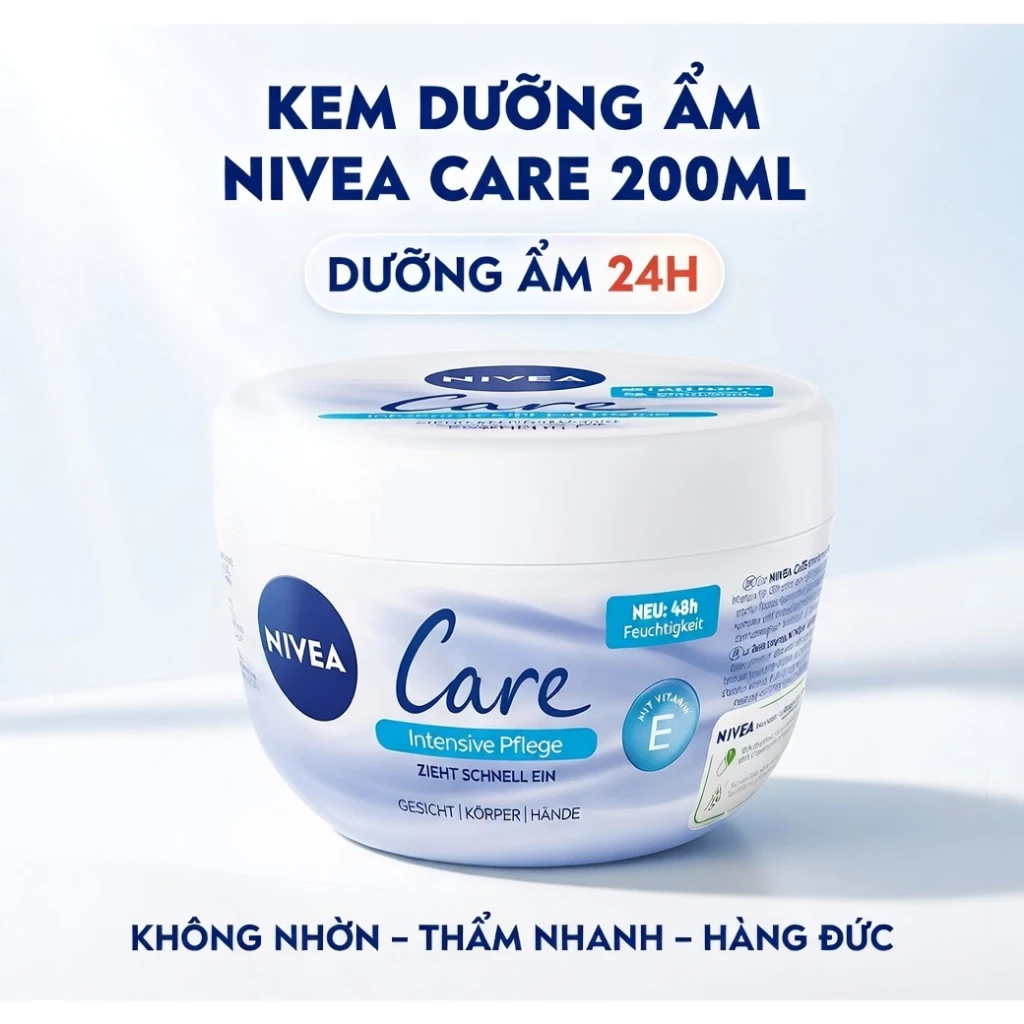 Kem dưỡng thẩm thấu mặt toàn thân Nivea Care 200ml
