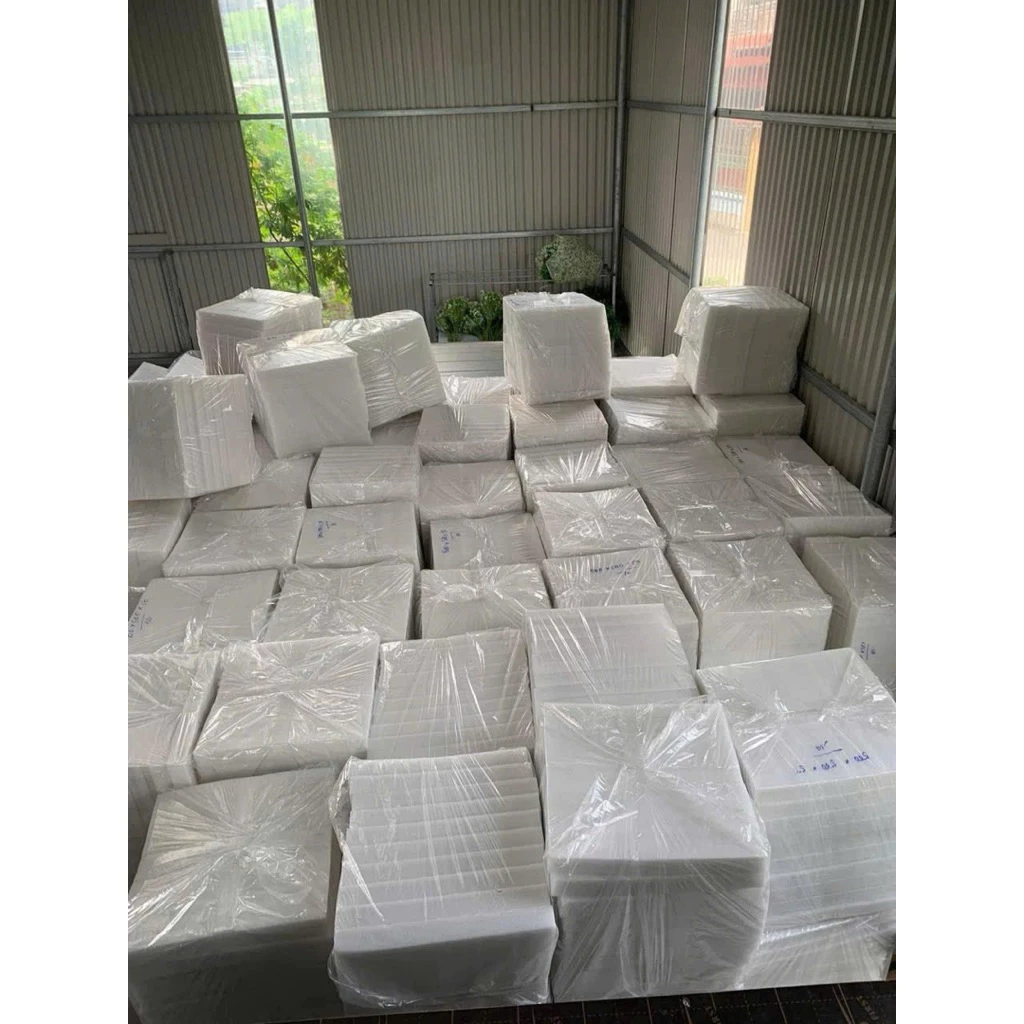 [Siêu Rẻ]_Xốp PE foam, xốp dẻo nhiều kích thước dày 5cm và 7cm dùng đóng gói bảo vệ hàng hóa, cắm hoa, làm đệm sofa ...