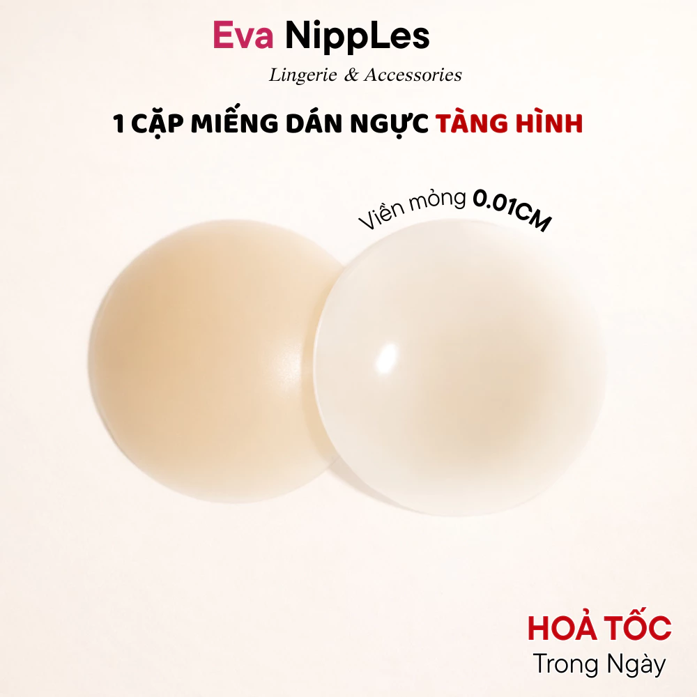 Miếng Dán Ngực Tàng Hình Eva Bra Siêu Mỏng Dính Không Bị Lộ (2 Miếng) - 3232