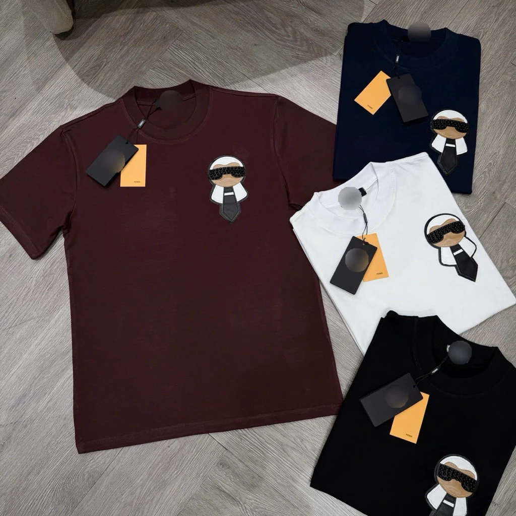 Áo phông nam nữ Premium Cotton PB trơn thêu logo da ông già đeo kính đính đá ngực basic boy phố AP692P Hàng QC Duy Bi
