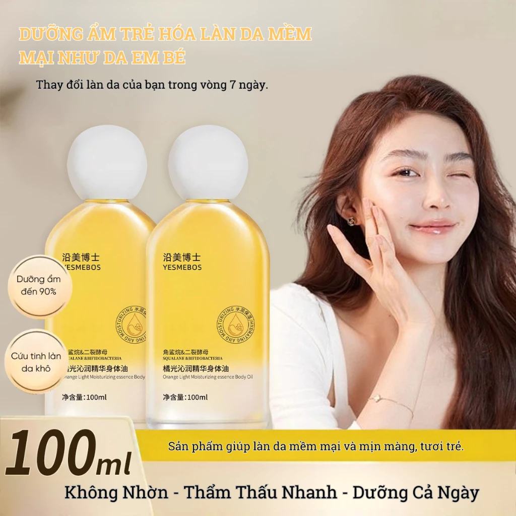 Dầu Dưỡng Ẩm Toàn Thân dưỡng da mịn màng trắng sáng, tự nhiên.