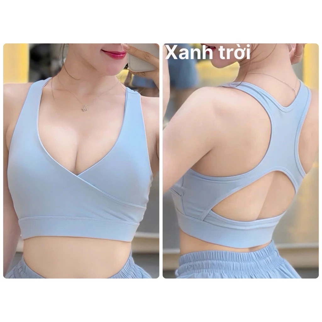 ÁO NGỰC TẬP GYM ĐẮP CHÉO CÁ MẬP CỰC XINH