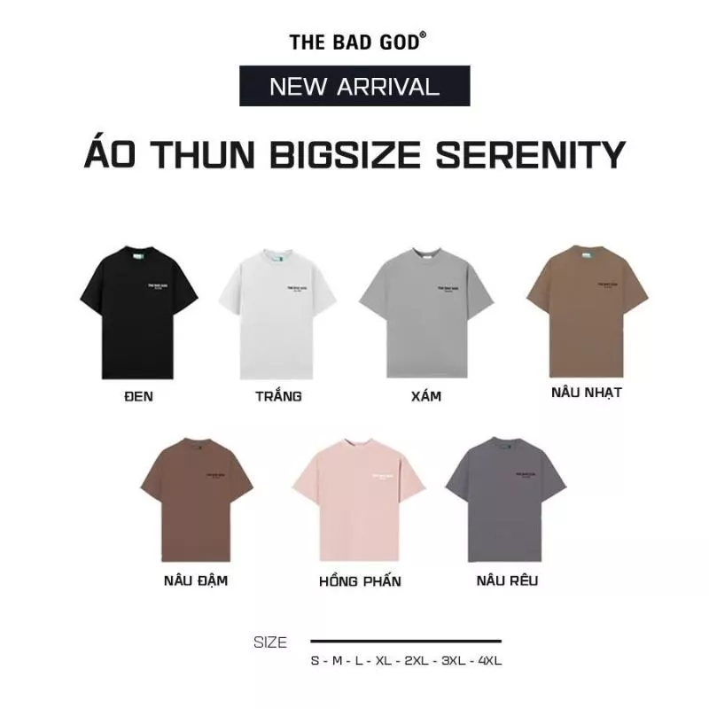 Áo Thun Big Size Cổ Tròn Nam Nữ The Bad God Serenity Áo Phông Cotton Syn Local Brand Form Boxy