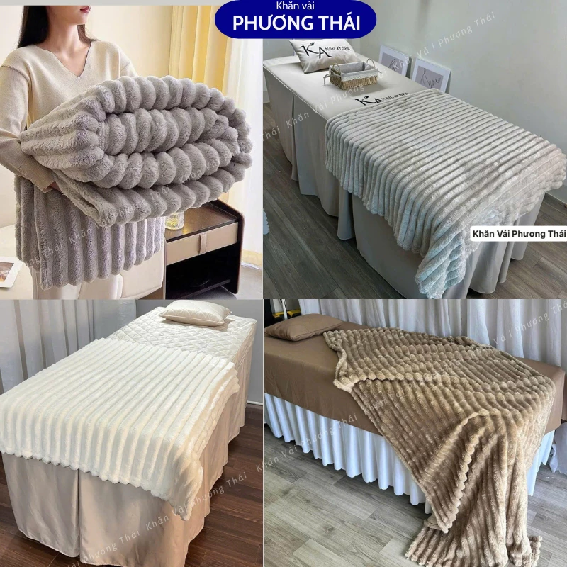 Chăn Spa, chăn đắp spa lông thỏ siêu mềm mịn HÀNG LOẠI 1 - KT 1,1x2m
