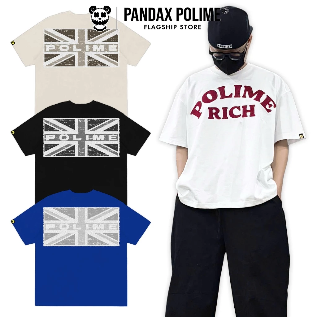 Áo phông 280gsm big boxy tee thêu bigsize ngắn tay lỡ cotton nam nữ chữ hack dáng pandaxvn po