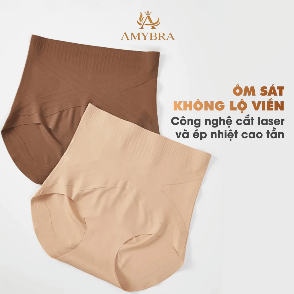 [ BST 2026 ] Quần Gen Định Hình Bụng Dưới Đúc Su, Quần Lót Gen Nịt Bụng Không Lộ Viền AMYBRA N699