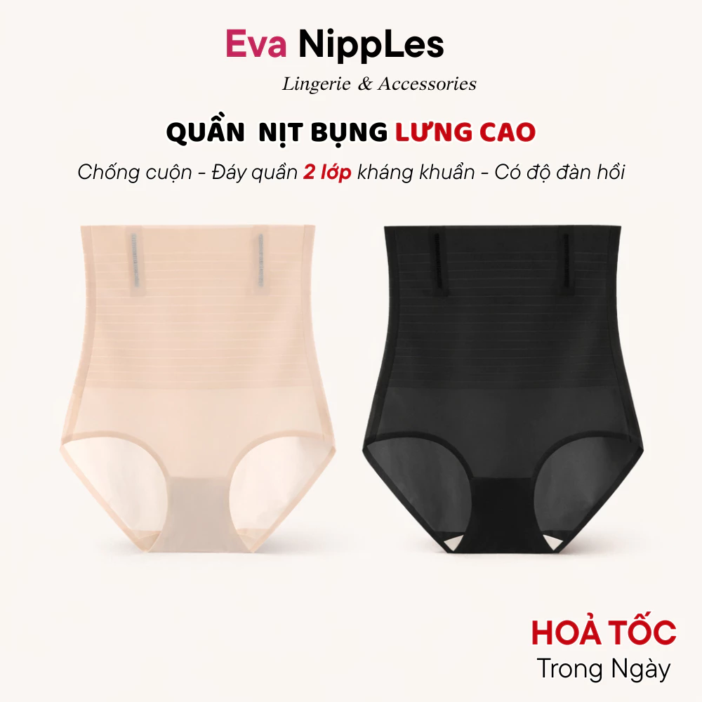 Quần Lót Nữ Gen Nịt Bụng Có Thanh Chống Cuộn Nâng Mông Giảm Mỡ Bụng Tức Thì EvaBra 1538