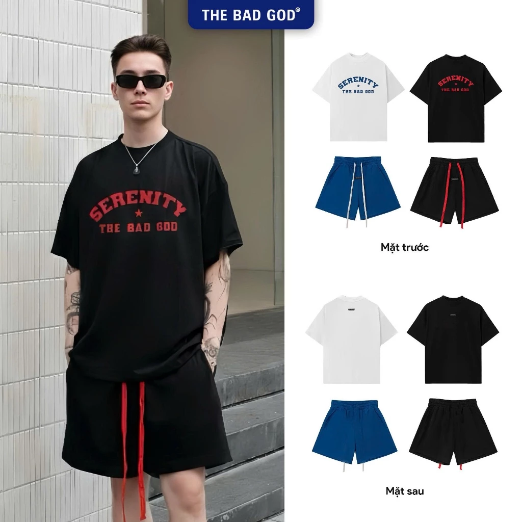 [NEW ARRIVALS 2026] Set Bộ The Bad God DEVISION Chất Cotton Họa Tiết Serenity Form Boxy