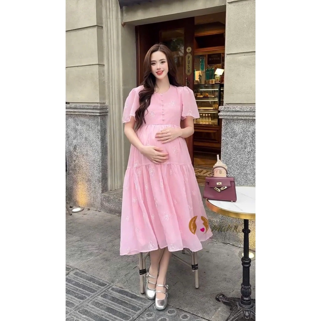 Đầm váy bầu công sở MAMI MS04 thiết kế lịch sự trẻ trung cho mẹ bầu đi làm đi chơi trẻ trung, trẻ đẹp