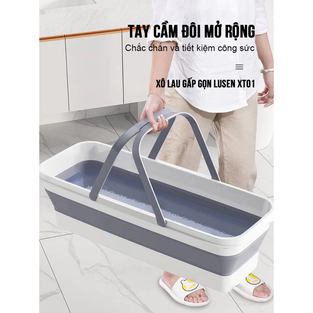 Chậu Nước Gấp Gọn Silicon Tiện Lợi, Xô Nước Gấp Gọn Đa Năng