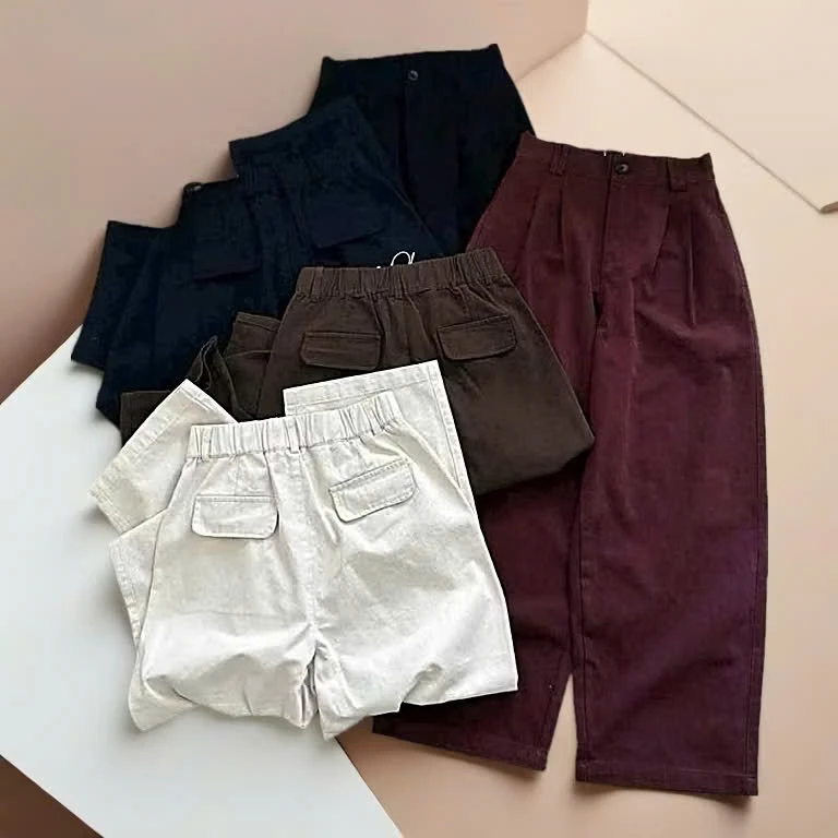 Quần Dài Kaki Ống Rộng Khoá Trước Cạp Thun Sau Chất Liệu Dày Đẹp Mềm MỊn D400