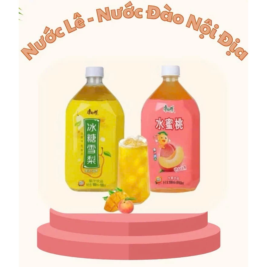 Nước ép trái cây - Nước lê - nước đào - trà nhài - trà nhài mật ong - trà xanh - trà tranh