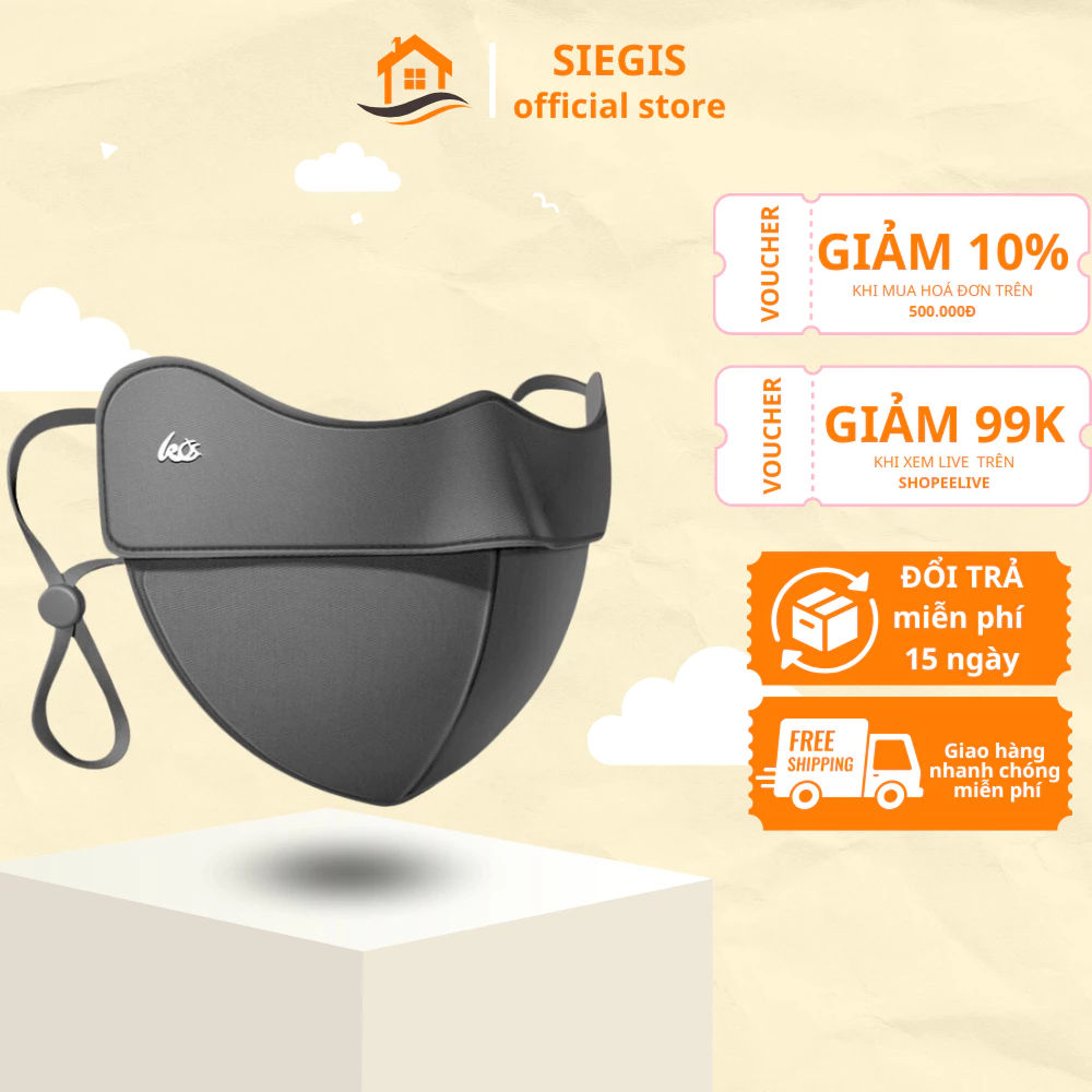 Khẩu trang chống tia uv cao cấp DIDOOGLT chống bụi chống lóa nguyên liệu bằng lụa mềm mại và mượt mà mát thoáng mát.