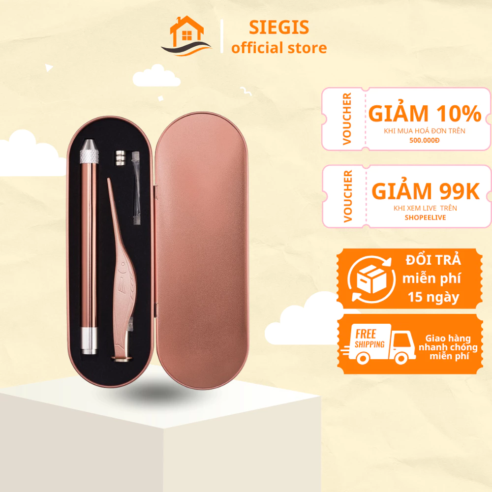 Bộ Dụng Cụ Lấy Ráy Tai Có Đèn, An Toàn Sử Dụng Cho Bé Cho Gia Đình, Tiện Lợi ( Chính Hãng )