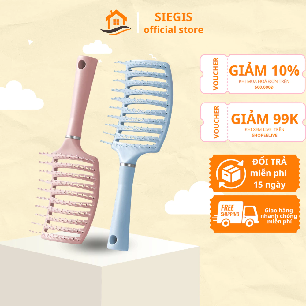 Lược Chải Tóc Mát Xa Da Đầu Chống Rụng Tóc Sử Dụng Tại Nhà, Lược Chải Tóc Đệm Khí Tạo Kiểu Tóc Xoăn Dài