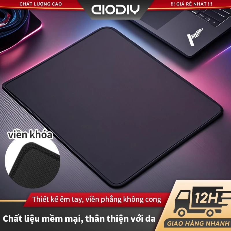 AIODIY Pad chuột (tấm lót chuột) dày chống trượt, chống mài mòn, viền khóa chắc chắn- Dùng cho máy tính/văn phòng/gaming