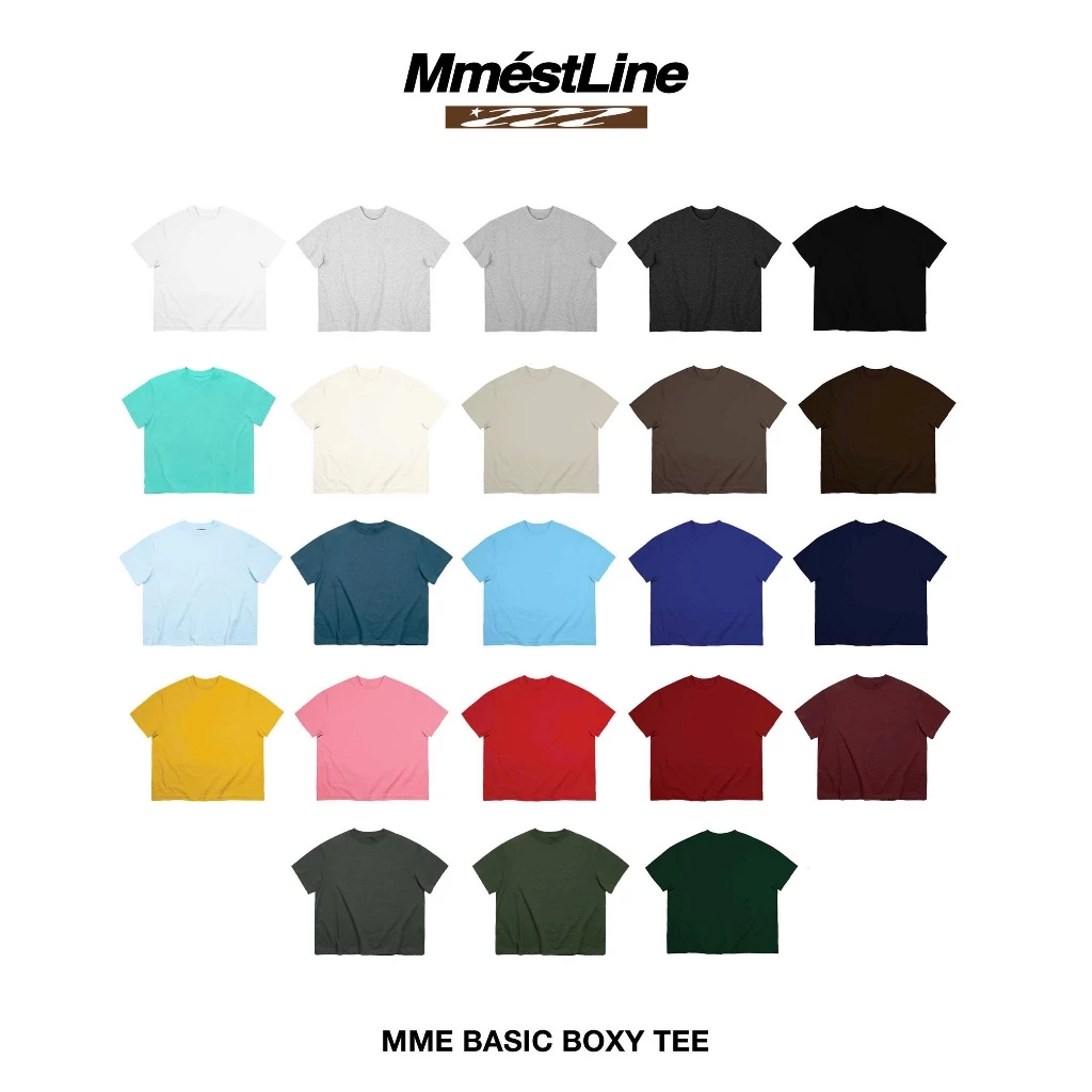 Áo thun trơn MMESTLINE Basic form Boxy vải premium Cotton