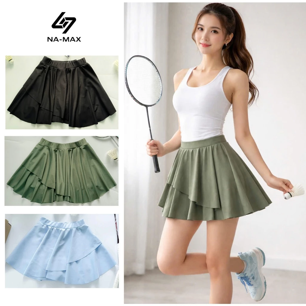 [CÓ BIGSIZE] Quần Váy Thể Thao Nữ, Đồ Tập Cầu Lông, Pickleball, Tennis Co Giãn Có Lớp Quần Trong