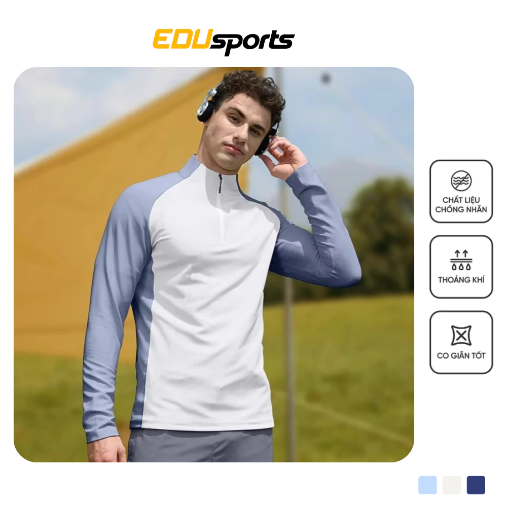 Áo Giữ Nhiệt Nam Dài Tay BodyFit Có Khóa Kéo Chất Liệu Chống Nhanh Thoáng Khí Co Giãn Tốt Áo Thể Thao Mềm Mịn AMDT05