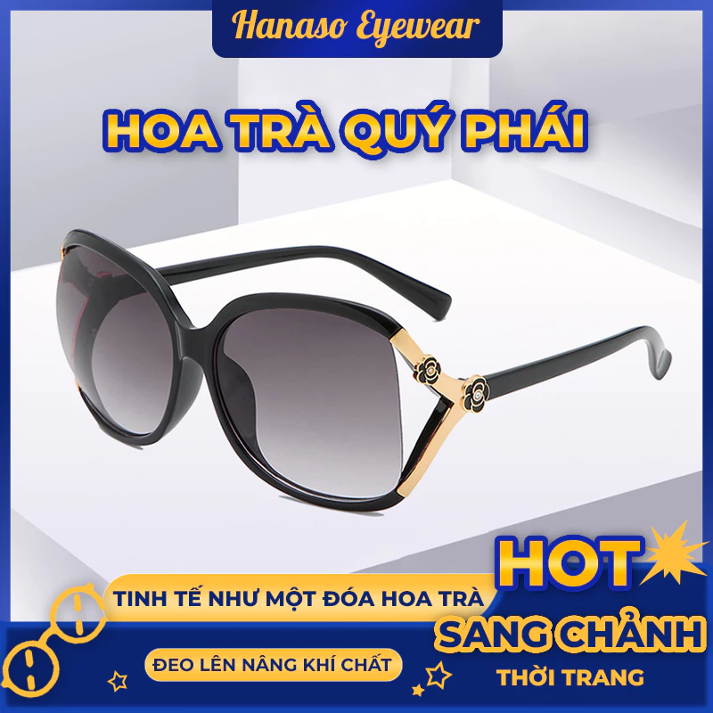 Kính mắt râm mát nữ bản to, mắt kính chống tia UV và khói bụi côn trùng bảo vệ mắt hợp thời trang đi chơi đi biển 280