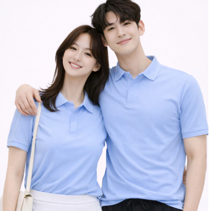 Áo Thun Polo Cổ Bẻ Cá Sấu Thoitrang24h Màu Xanh Biển Form Xuông Đồng Phục Nam Nữ