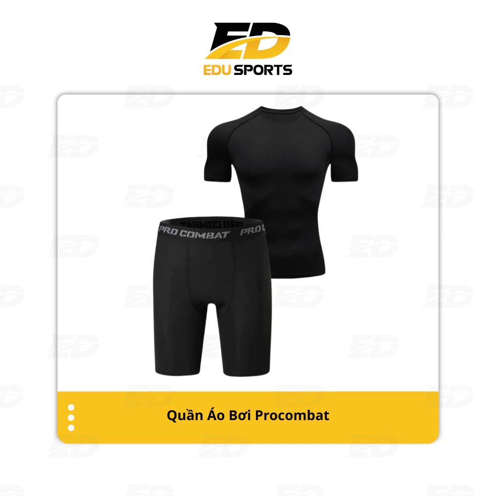 Bộ Đồ Bơi Nam, Quần Procombat kết hợp với Áo Body Ngắn Tay Co Dãn 4 Chiều BMNT10