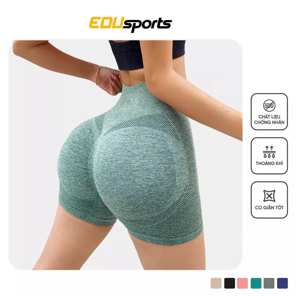 Quần Short Tập Yoga Thể Dục Chạy Co Giãn Cao Cấp Bụng Thu hẹp Quần Legging Thể Thao Phong Cách QWN02