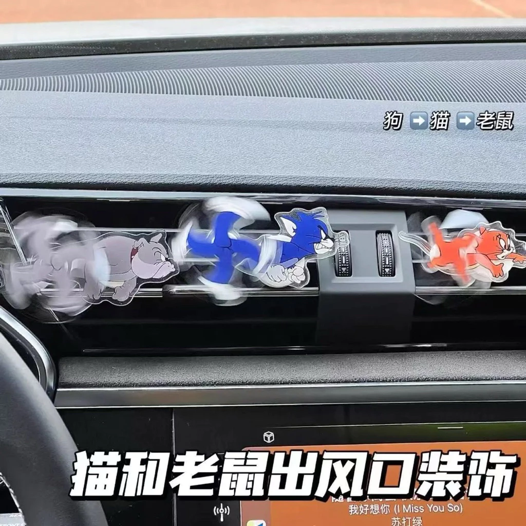 Mô Hình Trang Trí Cửa Gió Xe Ô Tô Tom&Jerry