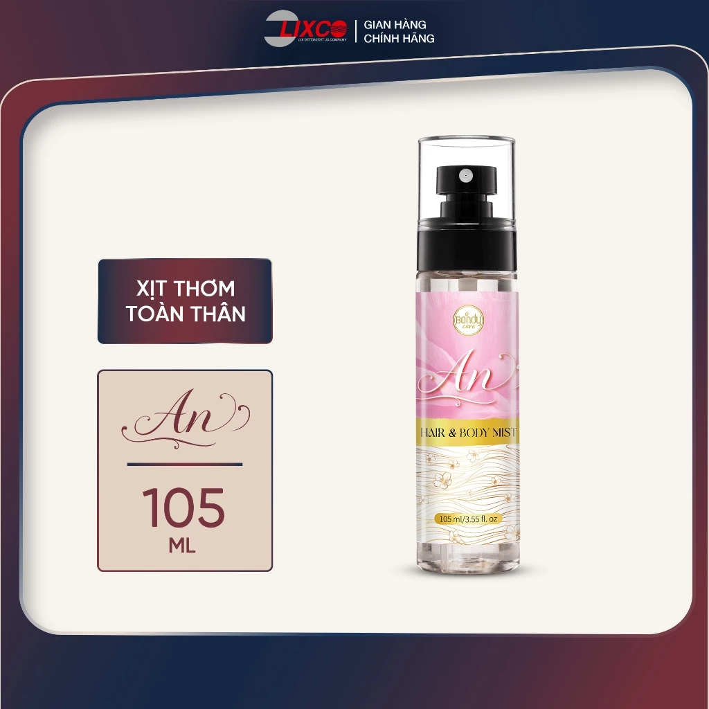 Xịt Thơm Hair & Body Mist 105ml Nữ Bondy Care - AN YÊN THƠ MƠ TĨNH