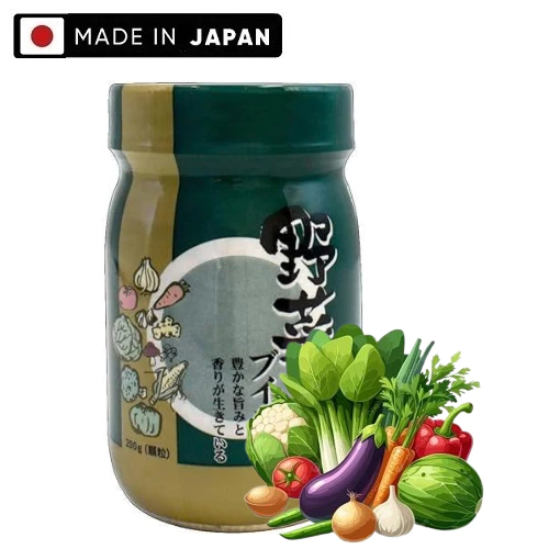 [MADE IN JAPAN] Hạt Nêm Rau Củ Nhật Bản Heiwa 200G Giảm Muối Không Chất Phụ Gia