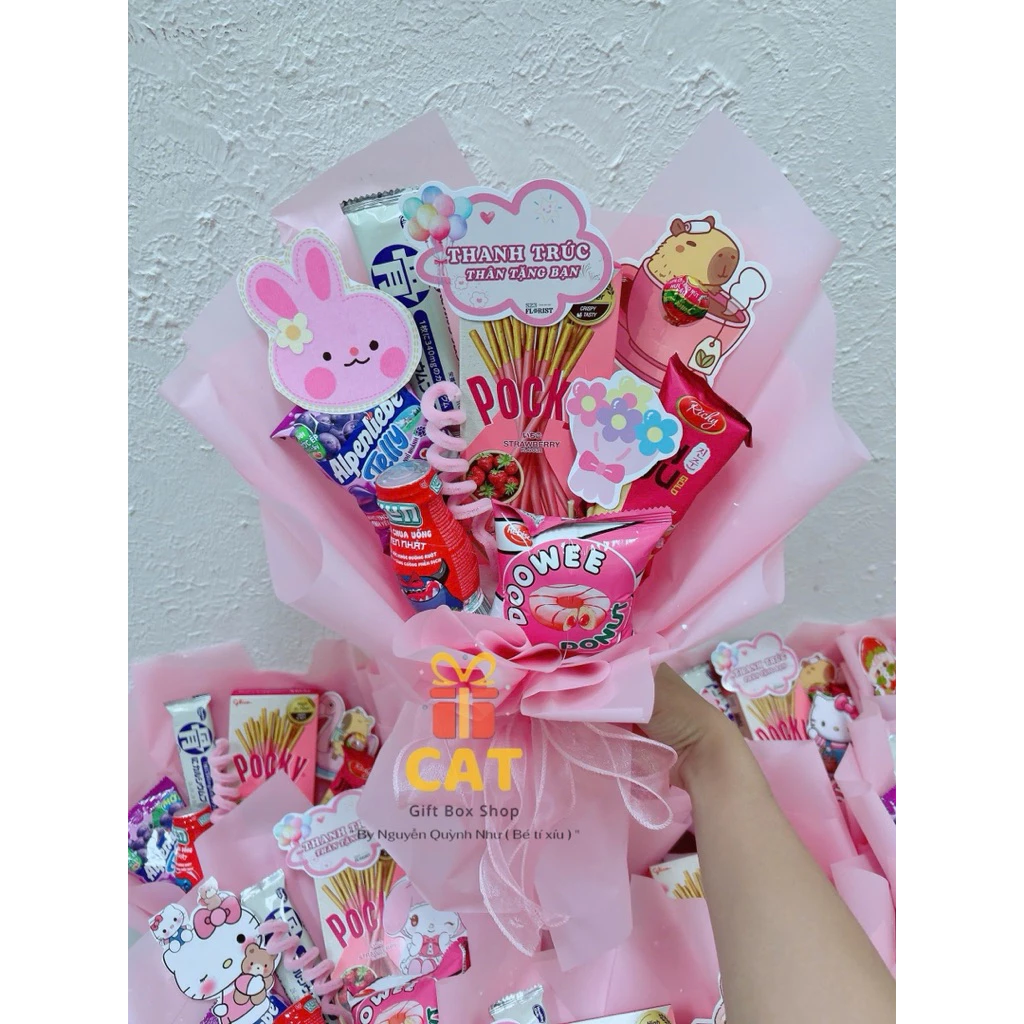Bó Hoa Bánh Kẹo Size Nhỏ, quà tặng độc đáo cho dịp lễ 20/10, 8/3, sinh nhật