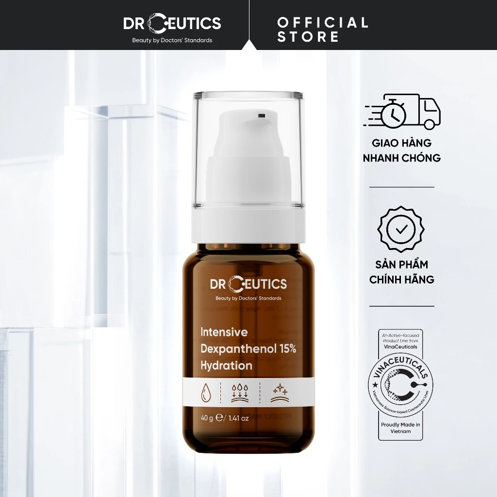 DrCeutic Phiên Bản Nâng Cấp INTENSIVE DEXPANTHENOL 15% HYDRATION Cấp Ẩm & Phục Hồi Cho Da Khô (40g)
