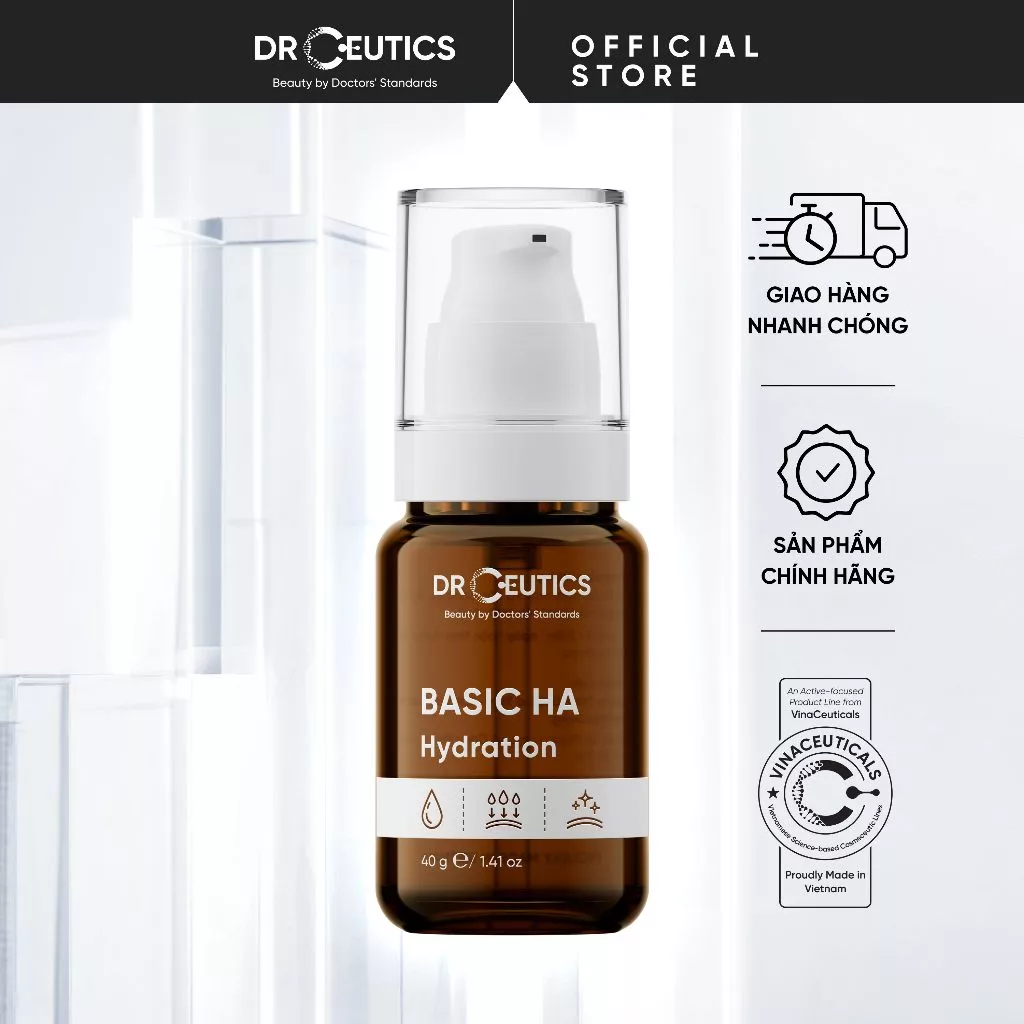 DRCEUTICS Phiên Bản Nâng Cấp Tinh Chất Basic Hyaluronic Serum Cho Da Dầu Mụn (40g)