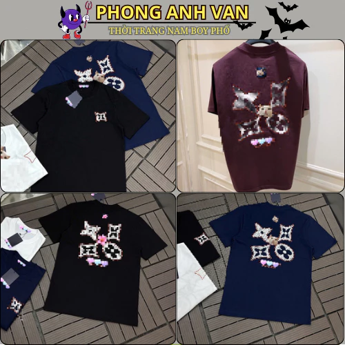 Áo Phông Nam Premium Chất Cotton Cao Cấp - Áo Thun Nam Nữ Họa Tiết Thêu Lưng LoGo Giua Siêu Nét