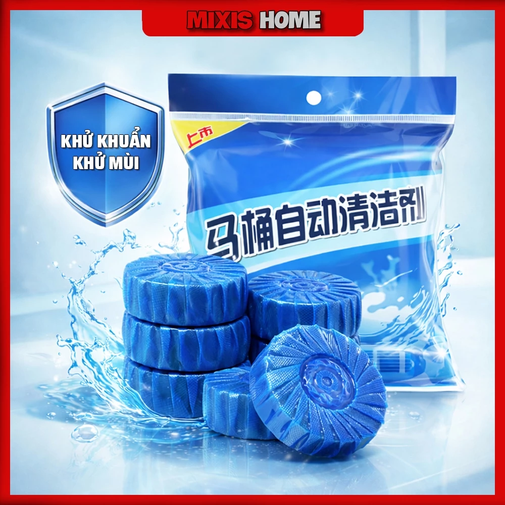 Viên Thả Bồn Cầu Nước Xanh Khử Mùi Hôi Tẩy Mảng Bám Kháng Khuẩn Sạch Thơm Toilet - GD46