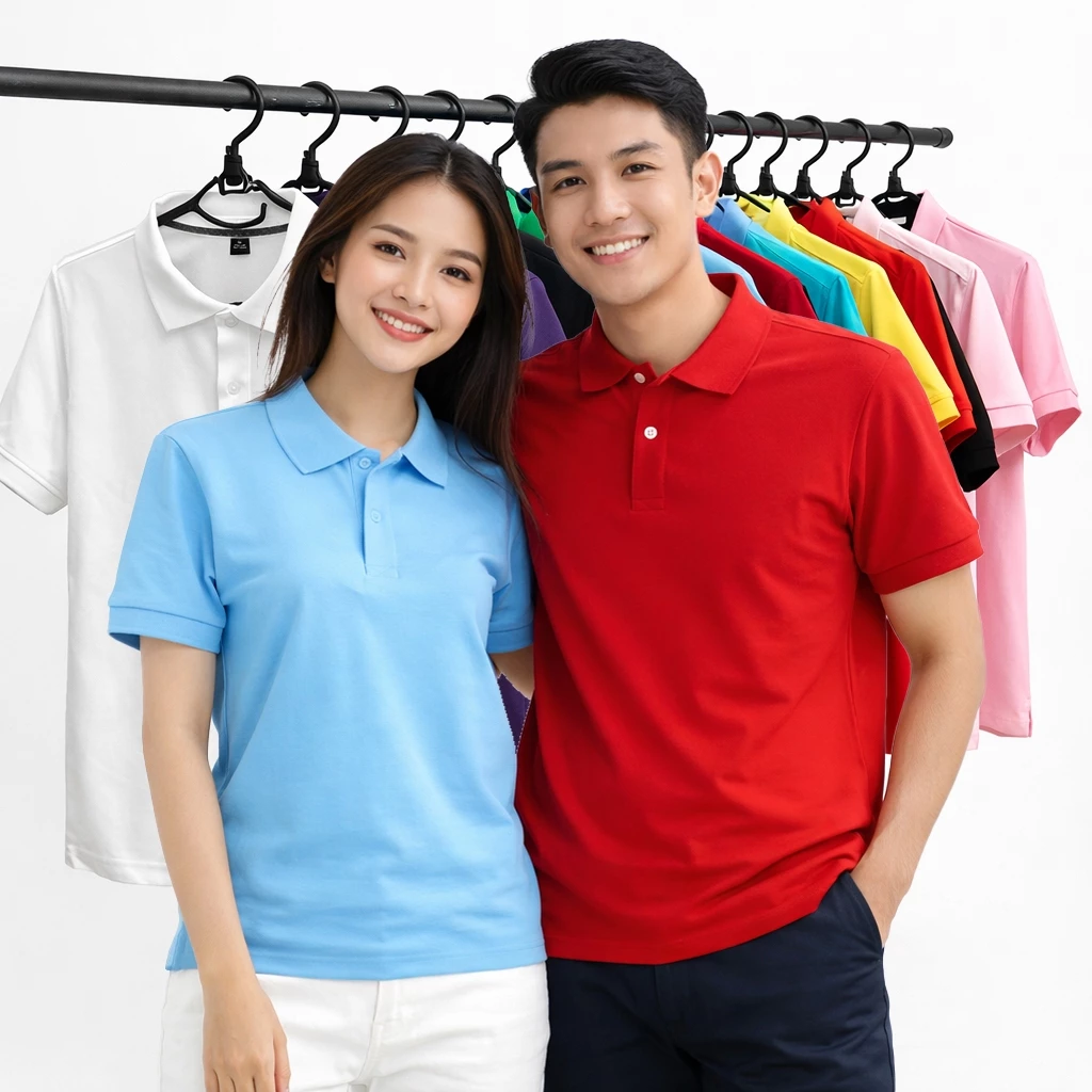 Áo Thun Có Cổ Cá Sấu Polo Thoitrang24h Nhiều Màu Vải Thoáng Không Xù Lông Phom Xuông Cho Nam và Nữ